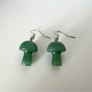 Green Mushroom Earrings